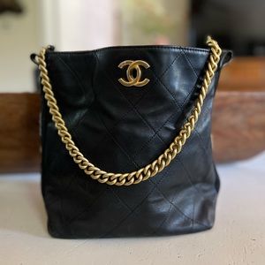 CHANEL | Bags | Chanel Button Up Bucket Tote Bag Damaged | Poshmark